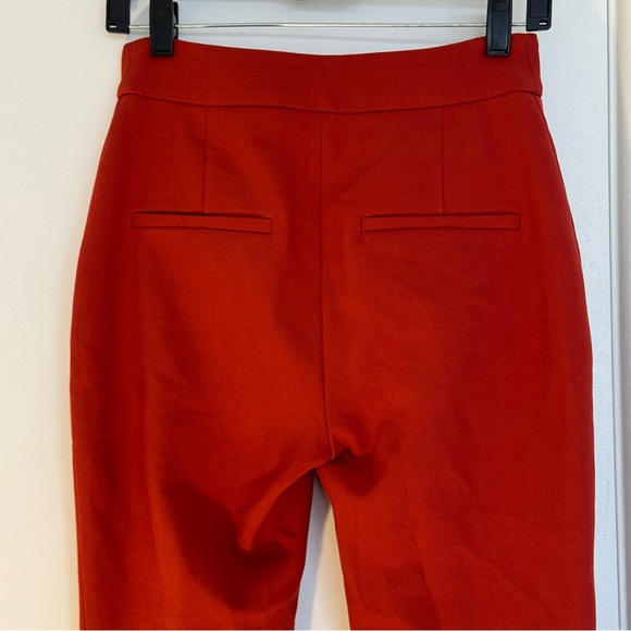 Veronica Beard Tani Ankle-Crop Boot-Cut Pants in Flame - Picture 8 of 15